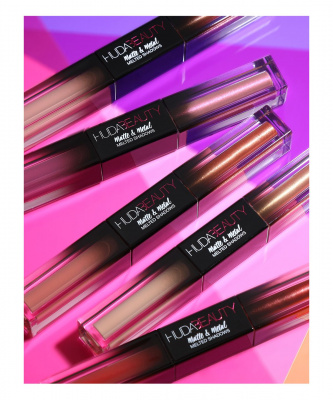 Жидкие двойные тени Huda Beauty - Matte & Metal Melted Shadows